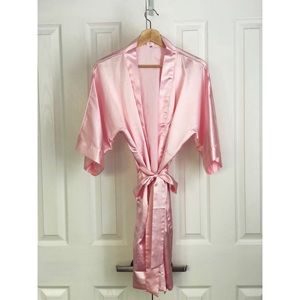 Light pink silk robe